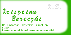 krisztian bereczki business card